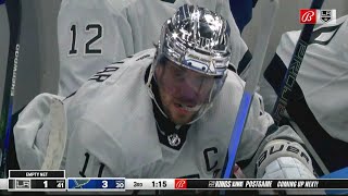 Drew Doughtys shootin hits Anže Kopitar on the leg [upl. by Rheingold]