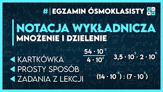 DZIAŁANIA NA NOTACJI WYKŁADNICZEJ 🧮 Krok po kroku ✅️  Egzamin Ósmoklasisty 2025 [upl. by Audri]