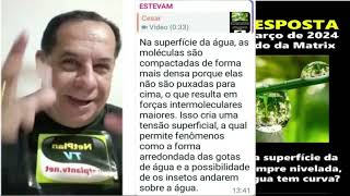 Terraplanista explica o porquê da gota dágua ter curva [upl. by Nnel604]