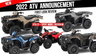 New 2022 Honda ATV Models Released Lineup Changes Explained with Rancher 420 Foreman amp Rubicon 520 [upl. by Allimaj421]