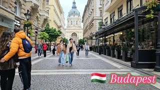 🇭🇺 Autumn walk through the Central streets of Budapest Hungary Day ampNight [upl. by Ode]