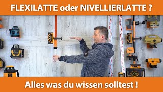 Nivellierlatte vs Flexilatte  Welche ist für einen Rotationslaser Baulaser oder Nivelliergerät [upl. by Julee152]