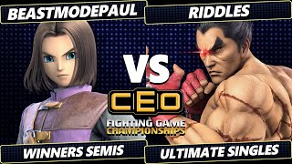 CEO 2024 TOP 8  BeastModePaul Hero Vs Riddles Kazuya Smash Ultimate  SSBU [upl. by Atsilac498]