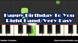 How To Play Happy Birthday To You On Piano  Right Hand  Easy Notes For Beginners [upl. by Otte530]