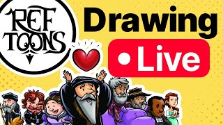 Live Drawing 2025 RefToons Calendar Cover Art [upl. by Atirabrab702]