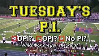 High School Football Officials Call A Pass Interference That Makes Announcers Say quotWowquot [upl. by Aileduab]