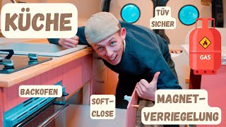 DIY VANAUSBAU I Vollwertige KÜCHE mit Gasbackofen [upl. by Esinad]