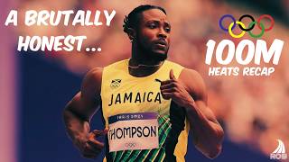 This SHOCKED the WORLD in the Olympic 100M  A brutally HONEST mens 100M heats recap [upl. by Mraz]