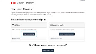 Signin process on the Transportation Security Services TSS platform using GCKey [upl. by Acinorev]