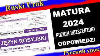 Rosyjski 147 Matura 2024 Poziom rozszerzony Odpowiedzi matura B2C1 [upl. by Neiluj429]