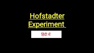 Hofstadter experiment  What is Hofstadter experiment [upl. by Grayce395]