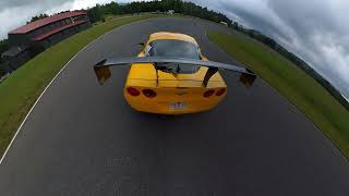 Private Track Day at Canaan Motor Club C6 z06 Corvette Insta360 One R Chase footage [upl. by Anirtek]