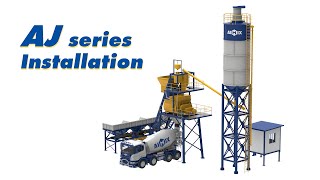 How To Installation Concrete Batching Plant  AnimationConcrete Batching Plant Installation [upl. by Ahsimin]