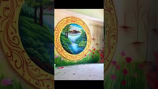 3D wall painting colour design [upl. by Aerdnad]