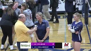 Gilman at Columbus Catholic  2024 WIAA Volleyball  Zaleski Sports [upl. by Pail]