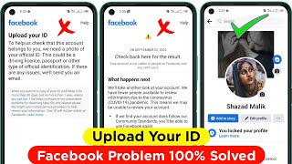 Upload Your ID facebook problem solved 2022  How to solve upload your id facebook problem 2022 [upl. by Anatnom]