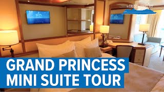 Grand Princess Mini Suite D222 Room Tour [upl. by Odrautse916]