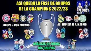 ASÍ QUEDAN LOS GRUPOS DE LA CHAMPIONS TRAS EL SORTEO  BARÇA BAYERN E INTER JUNTOS  PREMIOS UEFA [upl. by Aihcila]