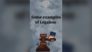 Some examples of Legalese [upl. by Esiralc]