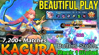 Beautiful Play Kagura Insane 7200 Matches  Top 1 Global Kagura by Butters Stotch  Mobile Legend [upl. by Dorison11]