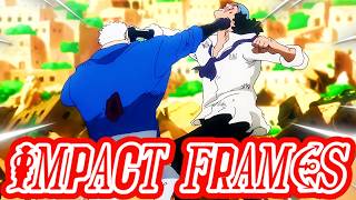 All The Impact Frames From The Garp vs Aokiji Fight One Piece 1121 [upl. by Airemahs]