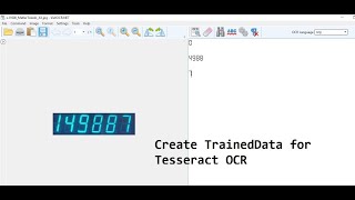 Tesseract OCR  Create Trained data for Seven segment Sample [upl. by Jaquith]