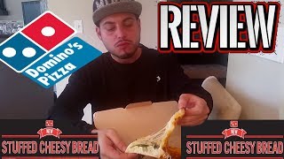 Dominos Stuffed Cheesy Bread Spinach And Feta Review [upl. by Yesnil955]