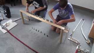 Domino Builders Challenge 25 hanging dominoes with ludominosa [upl. by Dickie661]