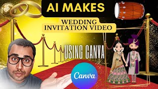 Wedding invitation video canva tutorial  Wedding Invitation Video Kaise banaye [upl. by Dewees]