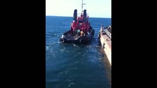 Setting up tandem tow tug and barges [upl. by Negriv868]