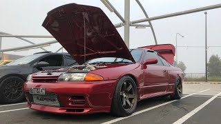 Cars and Coffee Schofields quotThe Shedquot Australian amp American muscle Euro JDM R32 R34 Rotary [upl. by Lyreb]