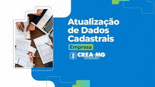 CreaMG Atualização de dados cadastrais  Empresa [upl. by Gawain]