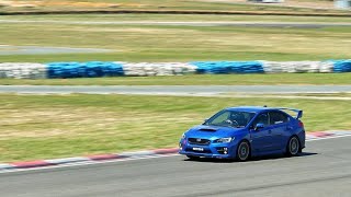 2015 STi vs 2018 STi side by side comparison on Wakefield park [upl. by Ydnirb]