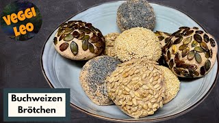 Buchweizenbrötchen  vegan  glutenfrei  zuckerfrei  lecker [upl. by Lerual]