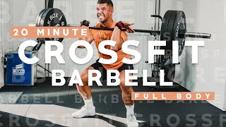 20 MINUTE CROSSFIT BARBELL WORKOUT  PMA FITNESS [upl. by Kcirttap]