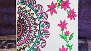 Mandala Art 🎨 video viralvideo trending drawing Art Mandalaart brushpen colourful [upl. by Annai]