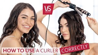 How To Curl Hair With A Curling Wand  VS Sassoon [upl. by Terrel]