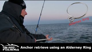 How to retrieve an anchor with an Alderney ring  Tuna Purse Fishing [upl. by Einahpad]