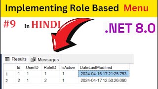 NET 80 Admin Dashboard  Create and Assign Roles in Hindi  Part 9 [upl. by Bopp]