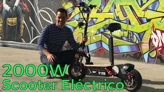 Patinete Eléctrico Potente 2000W El mejor patinete eléctrico con asiento 2019 review MOTORK [upl. by Ahseirej]