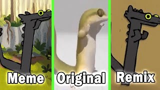 Toothless dancing Original VS Meme VS Remix  Toothless dancing meme [upl. by Navarro]