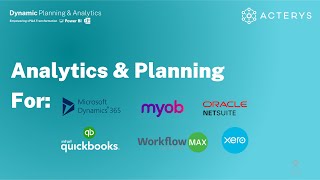 Getting Started Acterys Power BI Template Apps For NetSuite QuickBooks Xero MYOB WorkflowMax [upl. by Balcer]