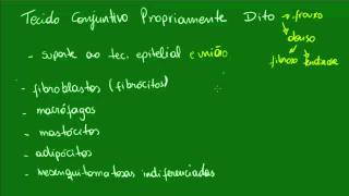 Tecido Conjuntivo Propriamente Dito  Aula 1 [upl. by Rhianna552]