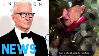 Anderson Cooper HIT by Flying Debris During Live Hurricane Milton News Report [upl. by Offen]