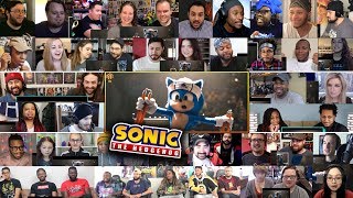 10 Youtubers SONIC THE HEDGEHOG Official Trailer 2 REACTIONS MASHUP [upl. by Aihn]