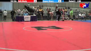 Seth Monty vs Cooper Moore at 2013 Junior Nationals  FILA  FS [upl. by Ekal]