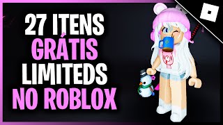 COMO PEGAR 27 ITENS GRÁTIS NO ROBLOX  ITENS DE NATAL GRÁTIS NO ROBLOX SKIN DE DINOSSAURO GRÁTIS [upl. by Xad]