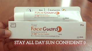 Tvaksh FaceGuard Silicon Sunscreen Gel SPF30 REVIEW [upl. by Hentrich]