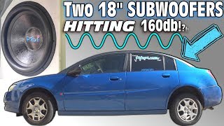 Hitting OVER 160db w Two 18quot Subwoofers on 10000 Watts EXTREME Car Audio System amp LOUD BASS TEST [upl. by Ecenahs]