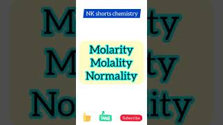 Molarity molality normality 5556 [upl. by Chouest]